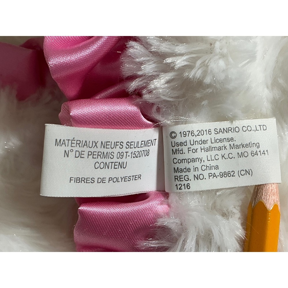 Hallmark itty bittys Hello Kitty Baby Lovey Security Blanket Pink White KDD1142 - Picture 8 of 11